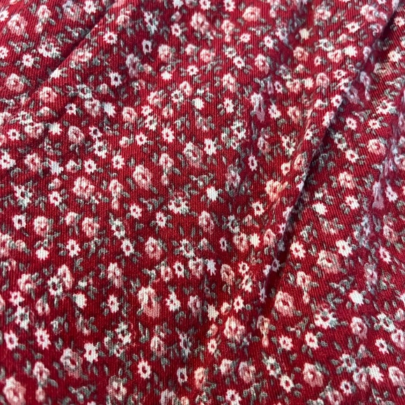 Hollister Abercrombie & Fitch Romper red floral elastic back - Picture 4 of 7